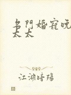 名门婚宠晚安赫太太