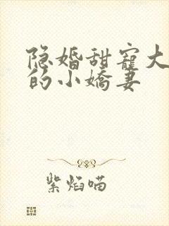 隐婚甜宠大财阀的小娇妻