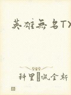 英雄无名TXT