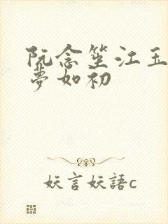 阮念笙江玉楼回梦如初