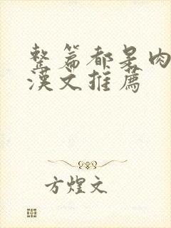 整篇都是肉的糙汉文推荐