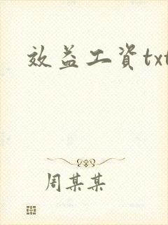 效益工资txt