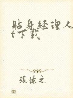 贴身经理人txt下载