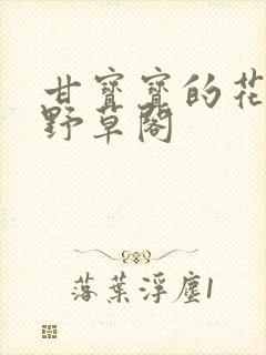 甘宝宝的花苞澜野草阁