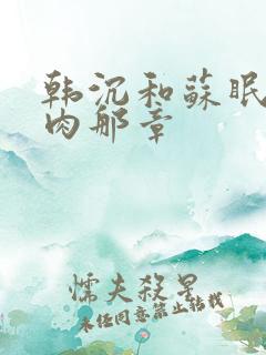 韩沉和苏眠的肉肉那章