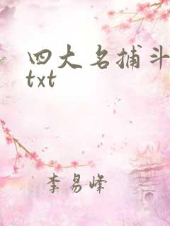 四大名捕斗将军txt