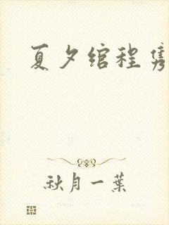 夏夕绾程隽小说