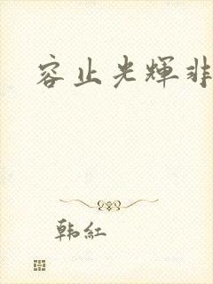 容止光辉非世人