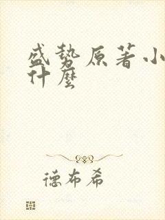 盛势原著小说叫什么