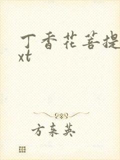 丁香花菩提树txt