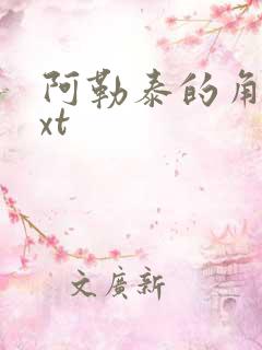 阿勒泰的角落txt