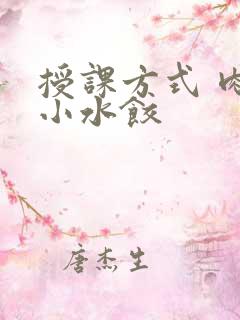 授课方式 肉馅小水饺
