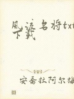 风流名将txt下载