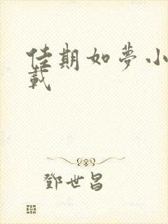 佳期如梦小说下载