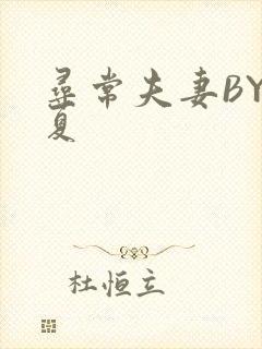 寻常夫妻BY写夏