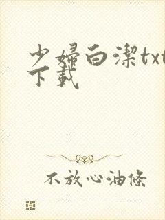 少妇白洁txt下载