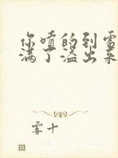 你喷的到处都是满了溢出来了