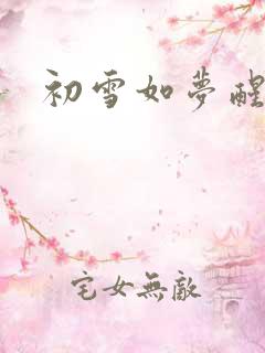 初雪如梦醒