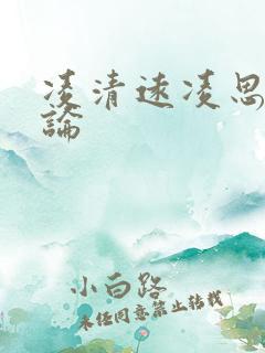 凌清远凌思南悖论