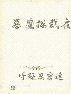 恶魔总裁夜锁爱