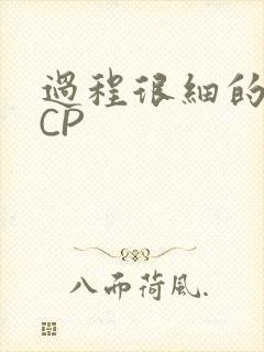 过程很细的开车CP