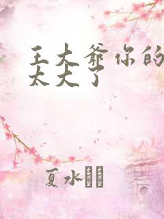 王大爷你的东西太大了