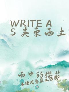 WRITE AS 夹东西上课