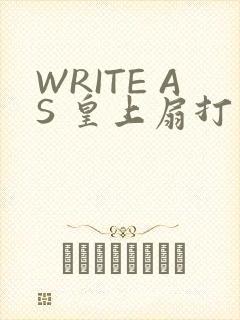 WRITE AS 皇上扇打
