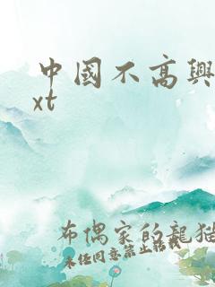 中国不高兴 txt