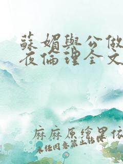 苏媚与公做了一夜伦理全文阅读