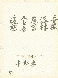 这个反派竟然是慈善家林枫