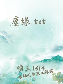 尘缘 txt