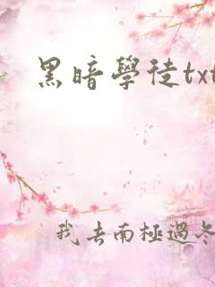 黑暗学徒txt