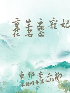 重生之宠妃白莲花名器