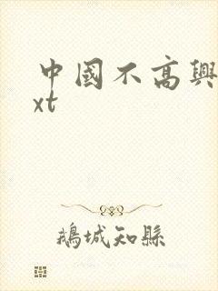 中国不高兴 txt
