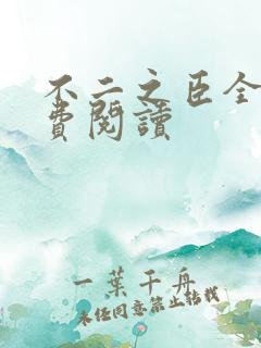 不二之臣全文免费阅读