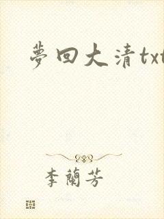 梦回大清txt