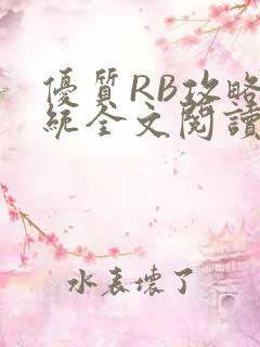 优质RB攻略系统全文阅读免费