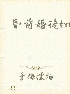 昏前婚后txt