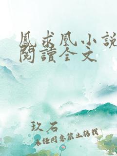 凤求凰小说免费阅读全文