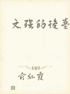 文强的后台是谁