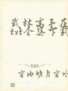 武林高手在校园txt全集下载