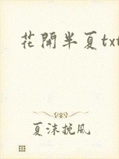 花开半夏txt