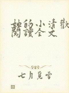 她的小清欢免费阅读全文