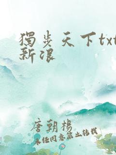 独步天下txt新浪