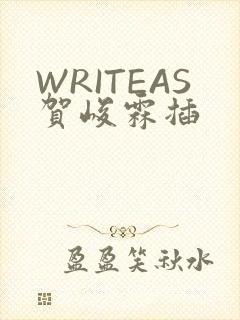 WRITEAS贺峻霖插