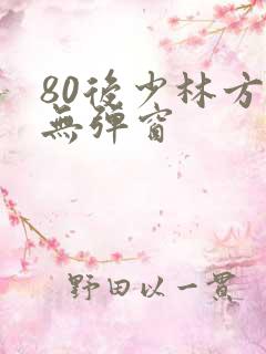 80后少林方丈无弹窗