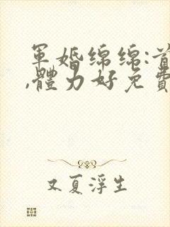 军婚绵绵:首长,体力好免费阅读