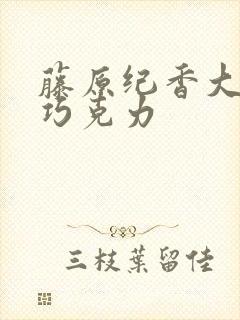 藤原纪香大战黑巧克力