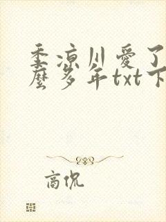 季凉川爱了你这么多年txt下载